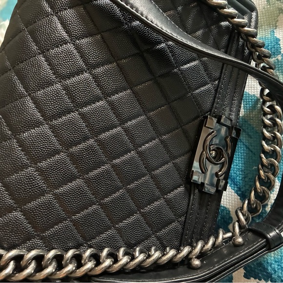 CHANEL Black Quilted Crossbody with Chain - Picture 1 of 8